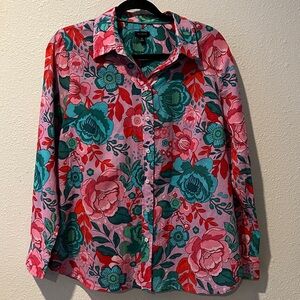 Talbots Floral Casual 100% Cotton Button Down Shirt
Boho
Sz M